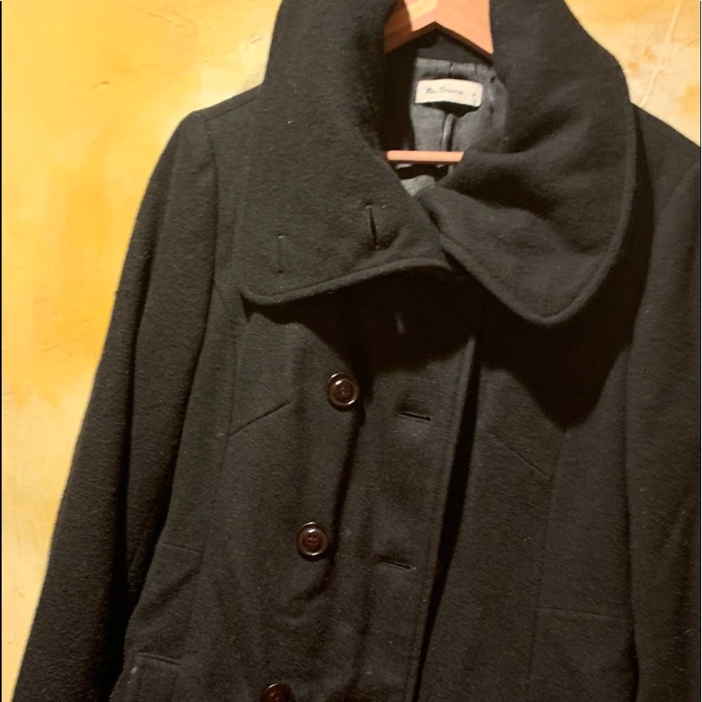 Wool, Lined Cowlneck Coat.